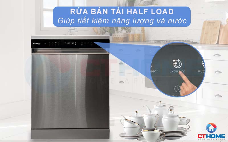 Chức năng Eco Wash giúp tiết kiệm năng lượng và nước