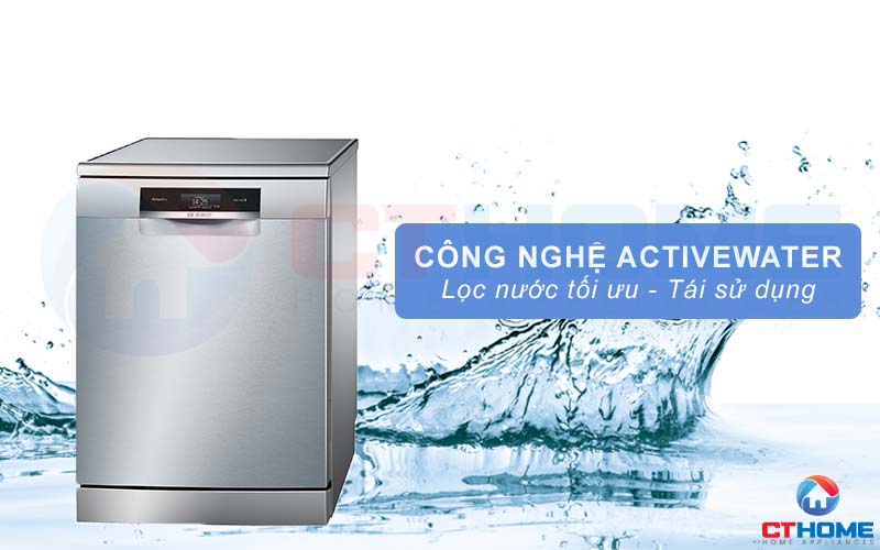 Công nghệ ActiveWater giúp máy rửa bát tiêu thụ ít nước hơn