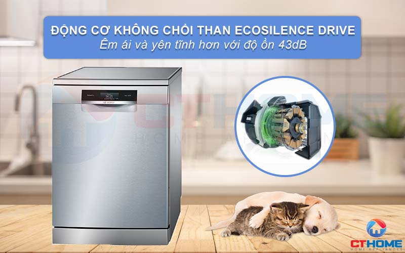 Động cơ EcoSilence Drive giúp máy hoạt động hiệu quả mà không gây tiếng ồn