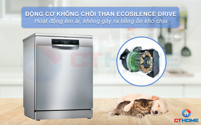 Động cơ EcoSilence Drive giúp máy hoạt động hiệu quả mà không gây tiếng ồn