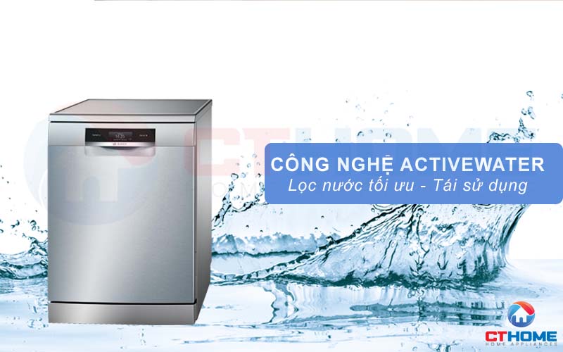 Công nghệ ActiveWater phân phối nước rửa hiệu quả cho từng chu trình