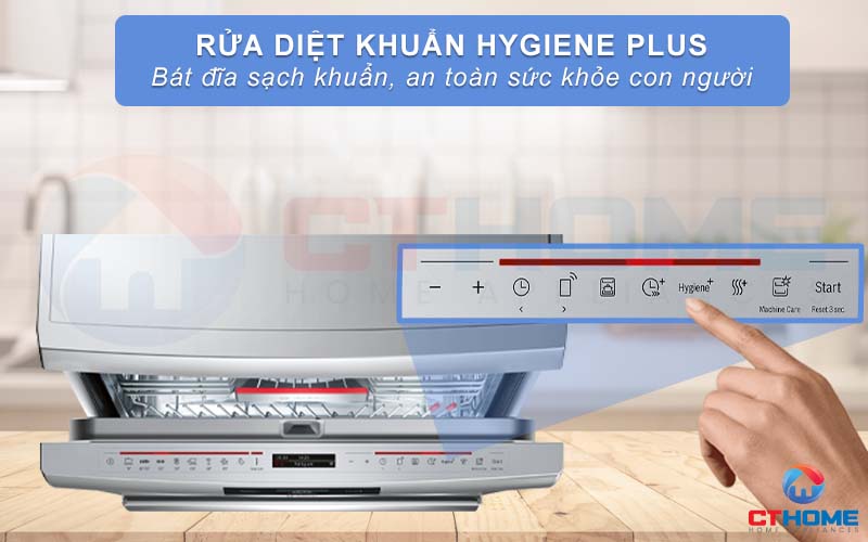 Rửa sạch khuẩn bát đĩa, bảo vệ sức khỏe gia đình với tính năng Hygiene Plus