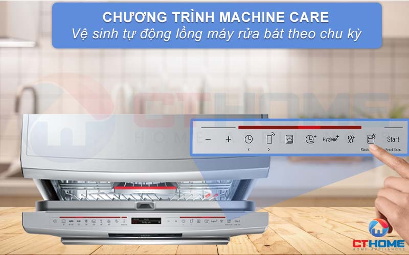 Kích hoạt Machine Care để vệ sinh làm sạch khoang máy