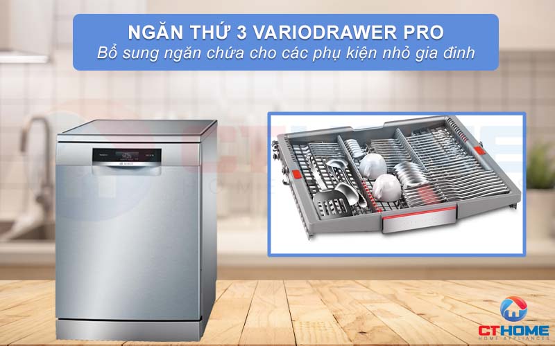 Giàn rửa thứ 3 VarioDrawer Pro bổ sung ngăn chứa cho các vật dụng nhỏ