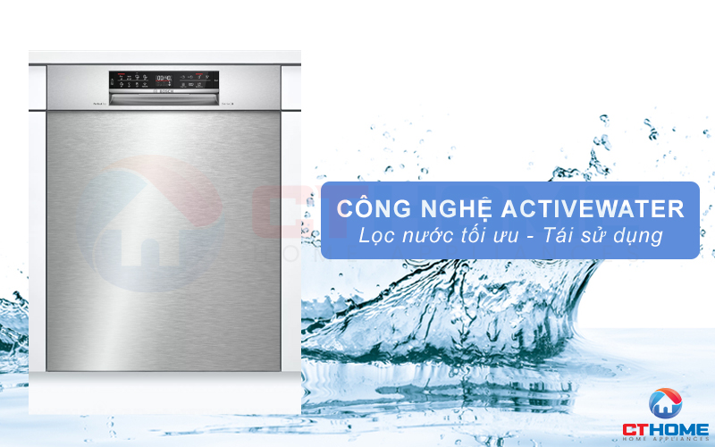 Công nghệ ActiveWater hỗ trợ phân bổ nước rửa tối ưu hơn