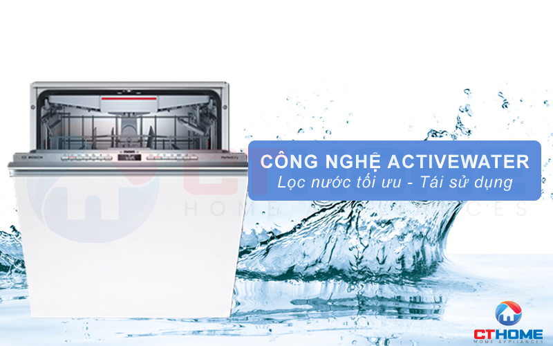 Rửa bát đĩa với lượng nước tiêu thụ thấp nhờ công nghệ ActiveWater