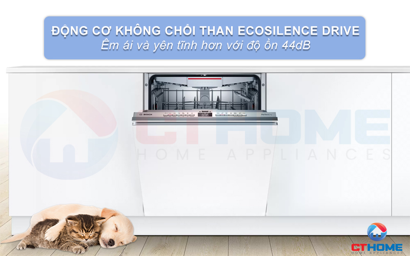 Vận hành êm ái và mạnh mẽ với động cơ không chổi than Eco Silence