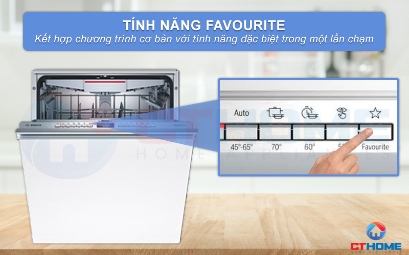 Chức năng Favourite kết hợp chương trình cơ bản và tính năng đặc biệt trong một nút nhấn