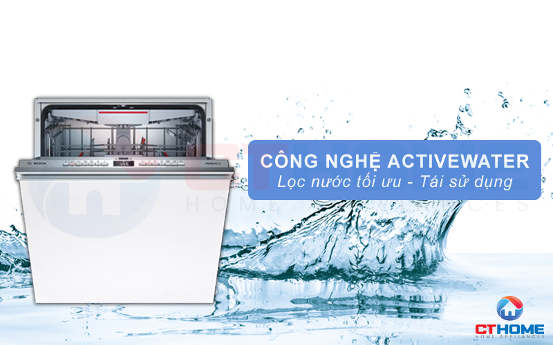 Công nghệ Active Water tối ưu lượng nước rửa cho từng chu kỳ