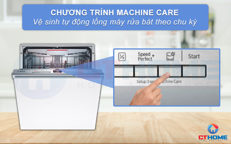 Vệ sinh tự động khoang máy với tính năng Machine Care