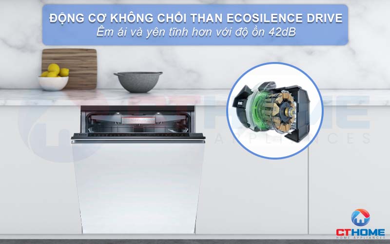 Vận hành máy êm ái và mạnh mẽ nhờ động cơ EcoSilence Drive