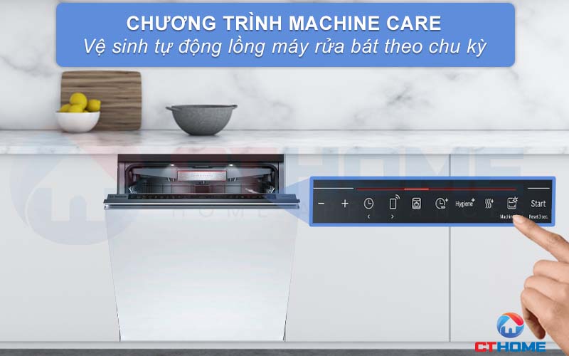 Chương trình vệ sinh máy rửa bát tự động Machine Care