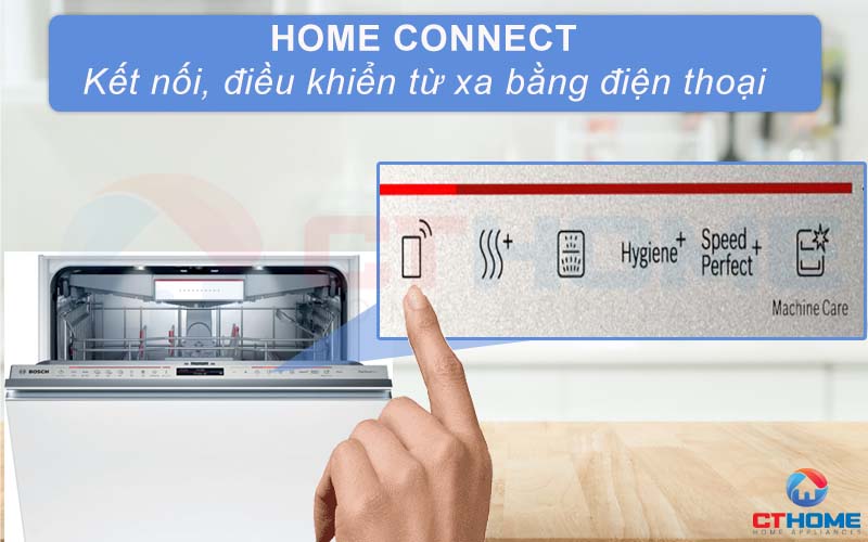 Home Connect - kết nối và điều khiển máy rửa bát từ xa đơn giản, tiện lợi.