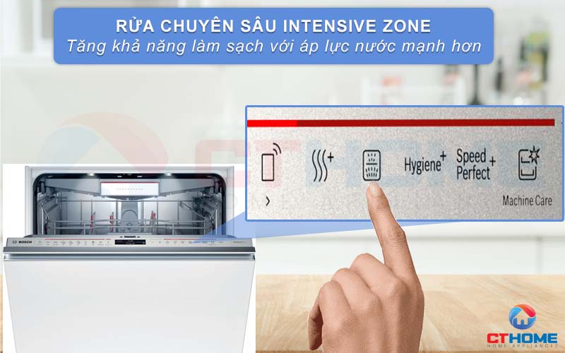 Rửa sạch sâu giàn cuối cùng với chức năng Intensive Zone.