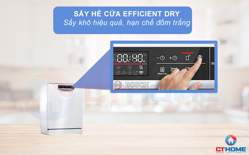 Bát đĩa khô hơn và hạn chế đốm trắng nhờ EfficientDry