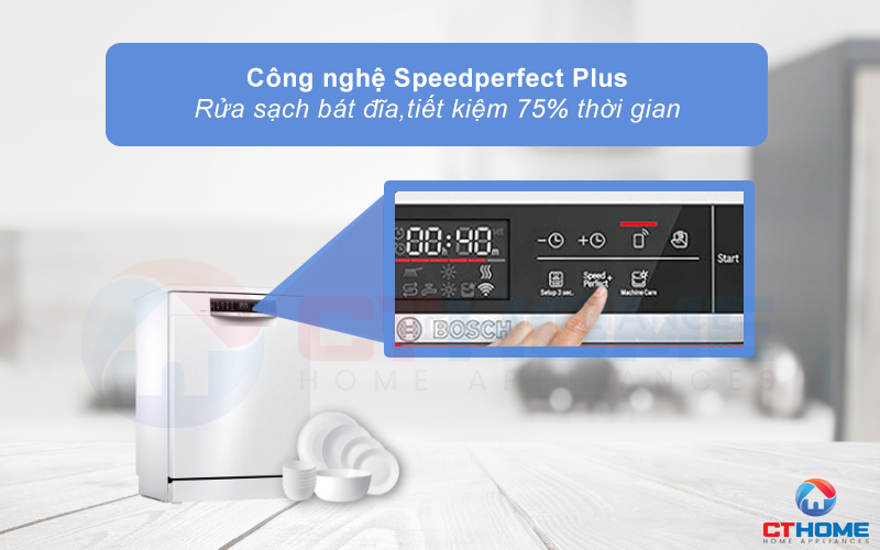 Tăng tốc độ rửa, tiết kiệm 75% thời gian rửa với SpeedPerfect Plus