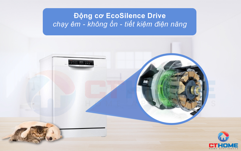 Vận hành máy mạnh mẽ và êm ái hơn nhờ động cơ EcoSilence Drive