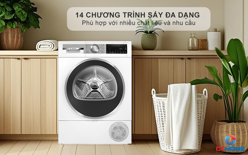Tùy chọn 14 chương trình sấy đa dạng theo nhu cầu sử dụng