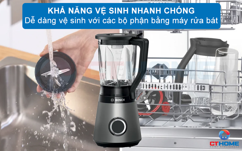 MÁY XAY SINH TỐ BOSCH MMB6177S SERIE 4 1200W 9