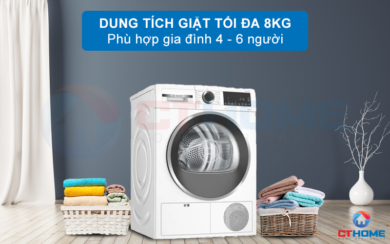 MÁY SẤY NGƯNG TỤ BOSCH WPG23100SG SERIES 6 8KG CHÍNH HÃNG 2