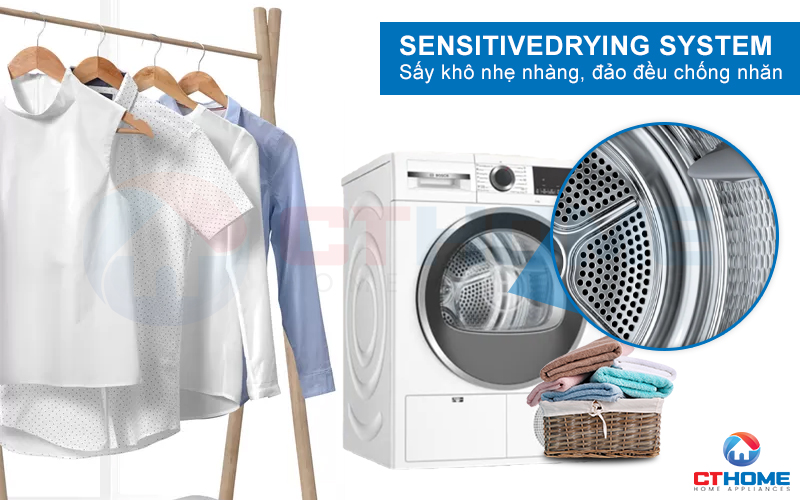 MÁY SẤY NGƯNG TỤ BOSCH WPG23100SG SERIES 6 8KG CHÍNH HÃNG 10