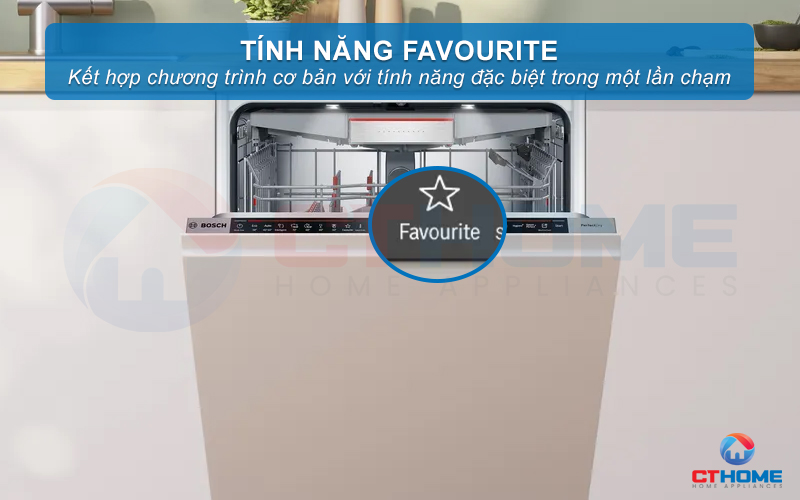 Kết hợp chương trình cơ bản với tính năng đặc biệt nhờ nút nhấn Favourite