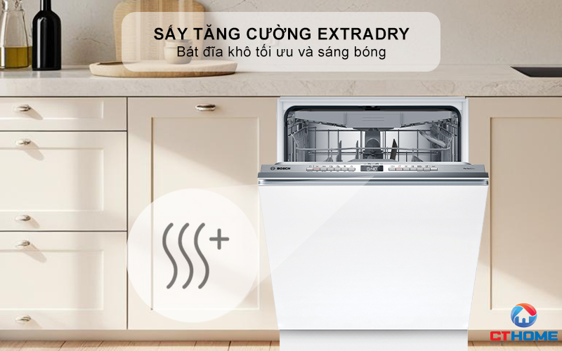 Tăng cường sấy bát đĩa khô hoàn hảo hơn với tính năng Extra Dry
