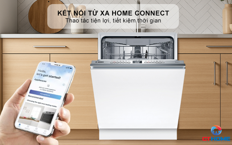 Kết nối và điều khiển máy rửa bát từ xa thông qua HomeConnect trên điện thoại