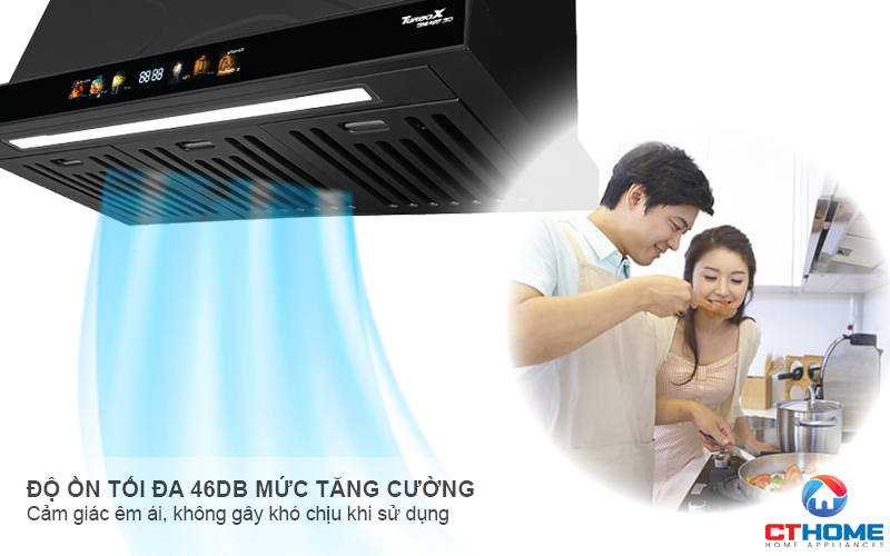MÁY HÚT MÙI ÂM TỦ KOCHER TURBO X3D-350D NGANG 700MM MÀU ĐEN TURBOX3D350D 8