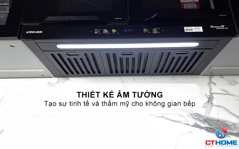 MÁY HÚT MÙI ÂM TỦ KOCHER TURBO X3D-350D NGANG 700MM MÀU ĐEN TURBOX3D350D 1