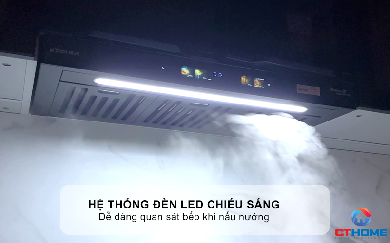 MÁY HÚT MÙI ÂM TỦ KOCHER TURBO X-668D NGANG 700MM MÀU ĐEN TURBOX3D669D 5