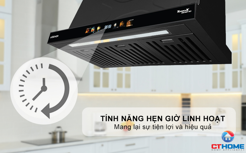 MÁY HÚT MÙI ÂM TỦ KOCHER TURBO X-668D NGANG 700MM MÀU ĐEN TURBOX3D669D 3