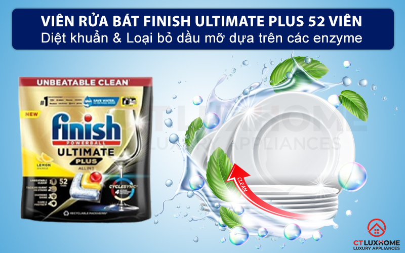 Giới thiệu Viên rửa bát Finish Ultimate Plus