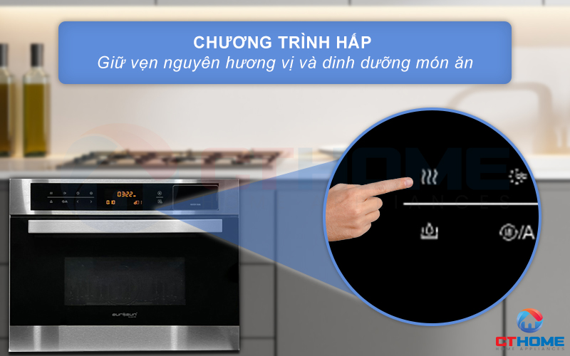 LÒ NƯỚNG TÍCH HỢP LÒ HẤP VÀ VI SÓNG EUROSUN OMS36EG 36L 9
