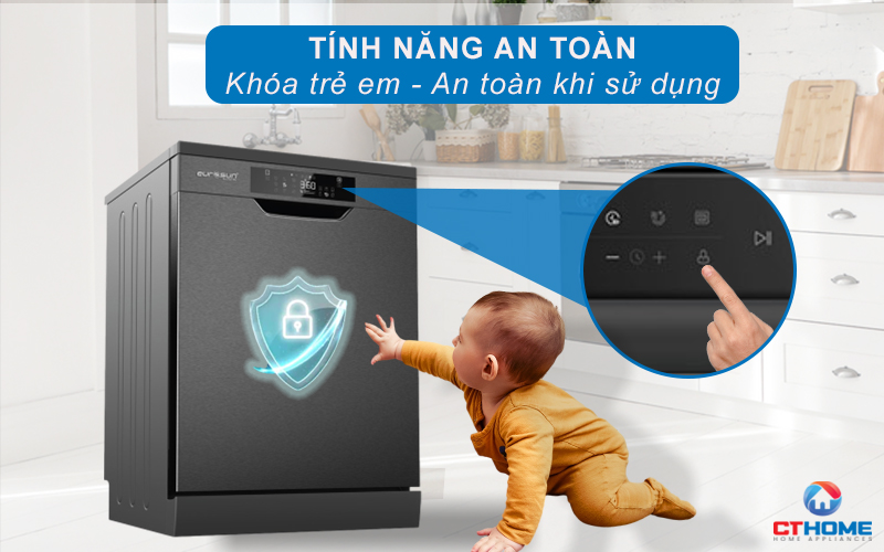 MÁY RỬA BÁT ĐỘC LẬP EUROSUN SMS80EU15E SERIES 8 14 BỘ  19