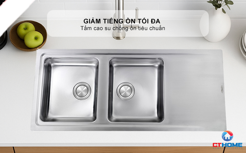 CHẬU RỬA BÁT 2 HỐC RỬA  CÓ BÀN CHỜ 015007 EVOLUZIONE  015007EVOLUZIONE 6