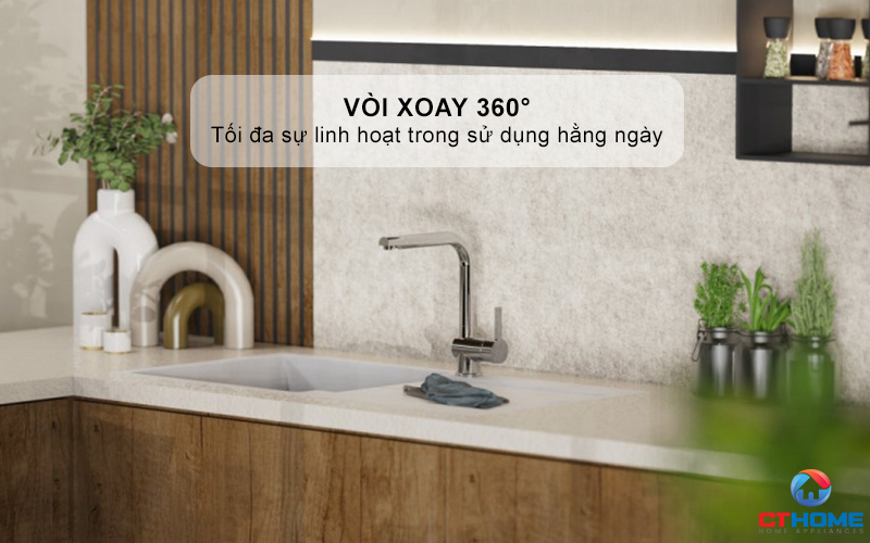 VÒI RỬA BÁT WASSERWERK 4 KITCHEN FAUCET CHROME - 700400 WASSERWERK4KITCHENFAUCETCHROME700400 3