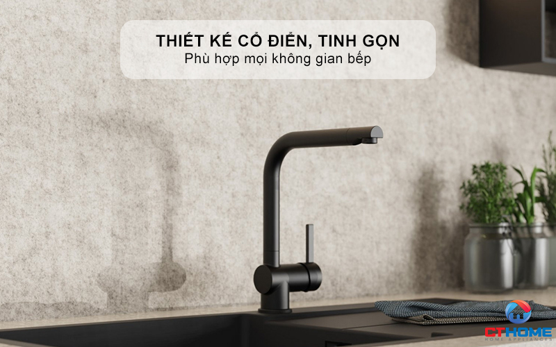 VÒI RỬA BÁT WASSERWERK 4 KITCHEN FAUCET BLACK - 700406 WASSERWERK4KITCHENFAUCETBLACK700406 1