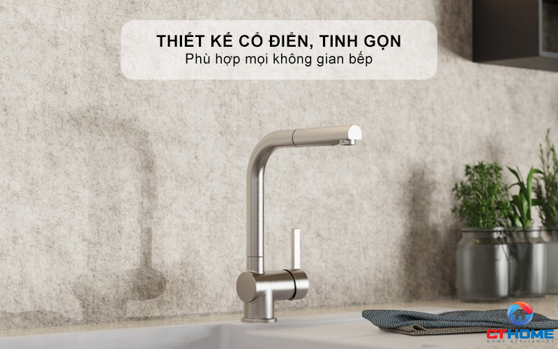 VÒI RỬA BÁT WK 4 PULL - OUT KITCHEN FAUCET STAINLESS STEEL LOOK - 700415 WK4PULLOUTKITCHENFAUCETSTAINLESSSTEELLOOK700415 1