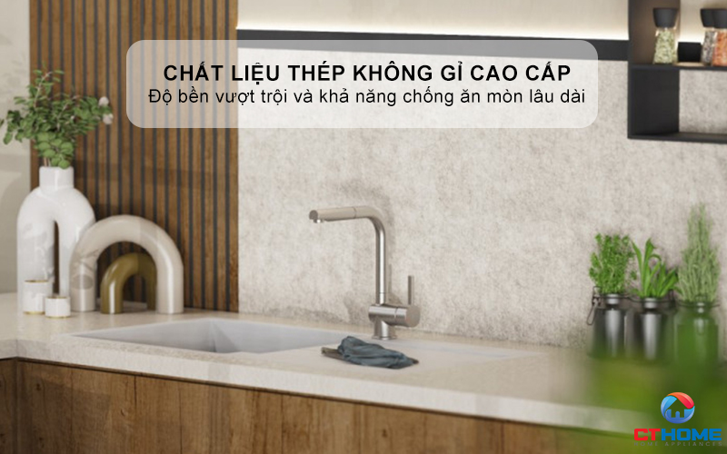 VÒI RỬA BÁT WK 4 PULL - OUT KITCHEN FAUCET STAINLESS STEEL LOOK - 700415 WK4PULLOUTKITCHENFAUCETSTAINLESSSTEELLOOK700415 2