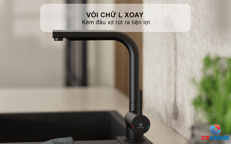 VÒI RỬA BÁT WK 4 PULL - OUT KITCHEN FAUCET BLACK - 700416 WK4PULLOUTKITCHENFAUCETBLACK700416 5