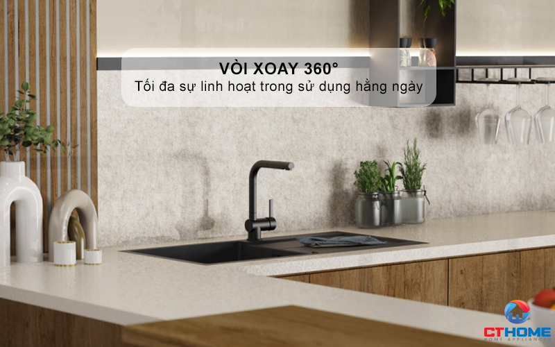 VÒI RỬA BÁT WK 4 PULL - OUT KITCHEN FAUCET BLACK - 700416 WK4PULLOUTKITCHENFAUCETBLACK700416 7