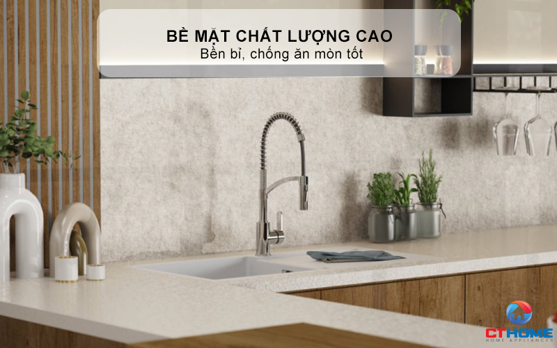 VÒI RỬA BÁT WK 3 KITCHEN FAUCET CHROME WITH SPIRAL SPRING - 700550  WK3KITCHENFAUCETCHROMEWITHSPIRALSPRING700550 2