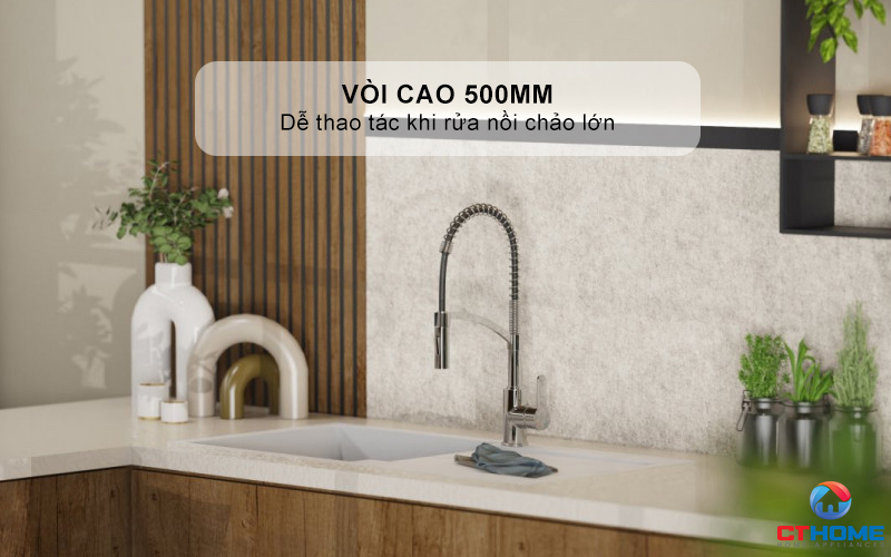 VÒI RỬA BÁT WK 3 KITCHEN FAUCET CHROME WITH SPIRAL SPRING - 700550  WK3KITCHENFAUCETCHROMEWITHSPIRALSPRING700550 4