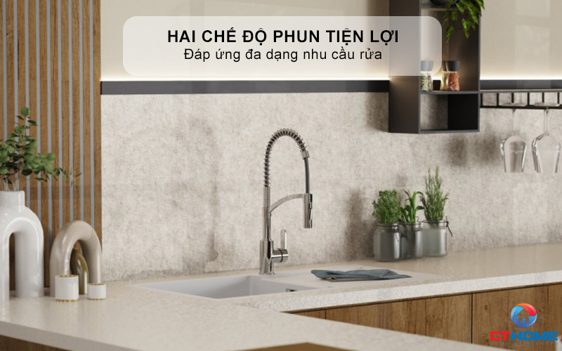 VÒI RỬA BÁT WK 3 KITCHEN FAUCET CHROME WITH SPIRAL SPRING - 700550  WK3KITCHENFAUCETCHROMEWITHSPIRALSPRING700550 6