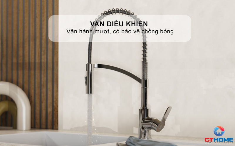 VÒI RỬA BÁT WK 3 KITCHEN FAUCET CHROME WITH SPIRAL SPRING - 700550  WK3KITCHENFAUCETCHROMEWITHSPIRALSPRING700550 7