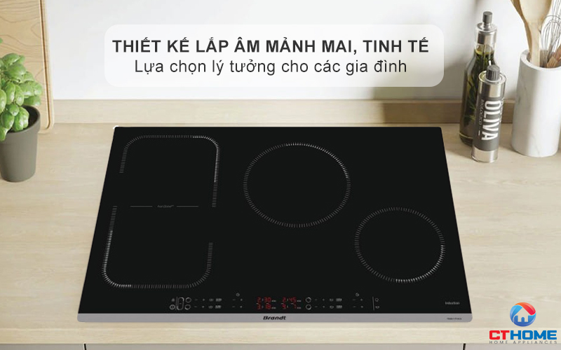 BẾP TỪ 4 VÙNG NẤU BRANDT BPI184HUB 7400W MÀU ĐEN 1