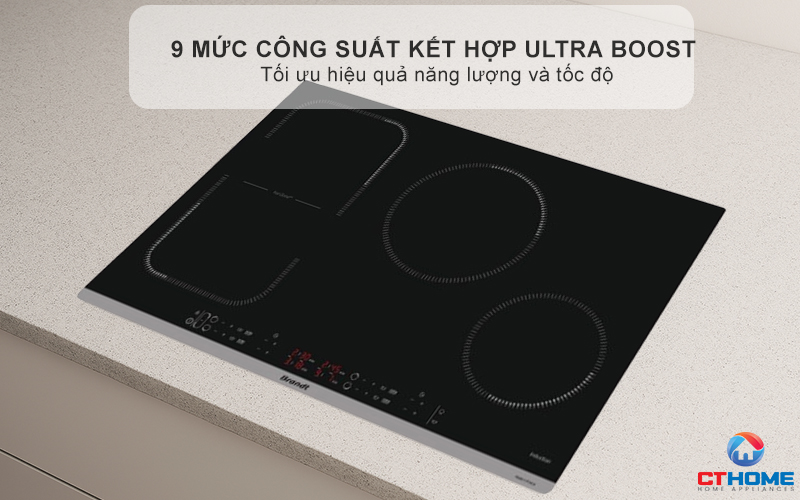 BẾP TỪ 4 VÙNG NẤU BRANDT BPI184HUB 7400W MÀU ĐEN 5