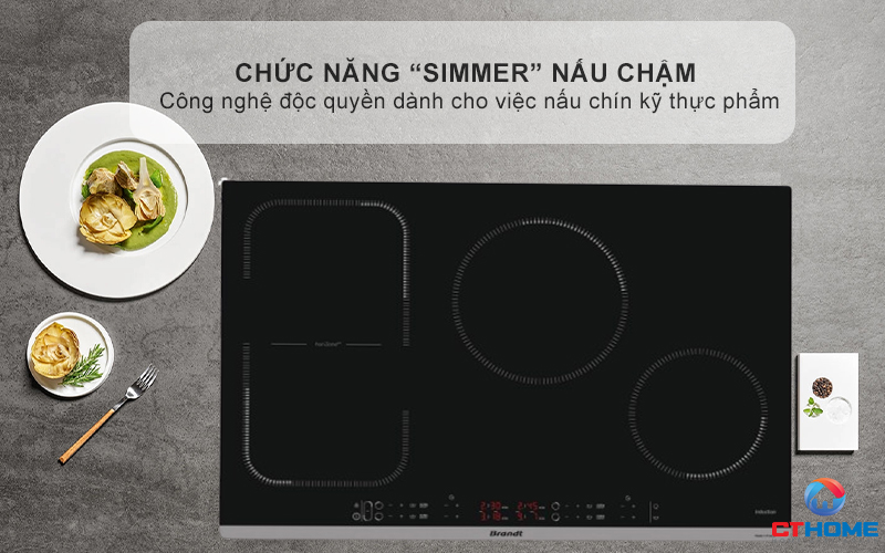 BẾP TỪ 4 VÙNG NẤU BRANDT BPI184HUB 7400W MÀU ĐEN 7