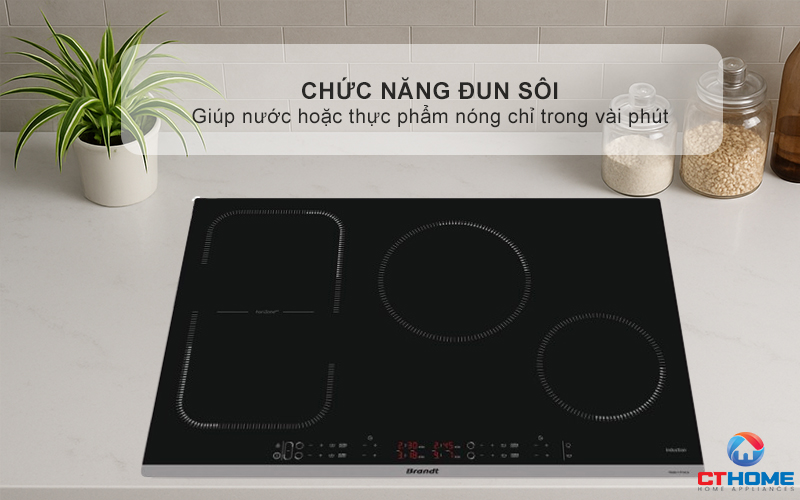 BẾP TỪ 4 VÙNG NẤU BRANDT BPI184HUB 7400W MÀU ĐEN 8